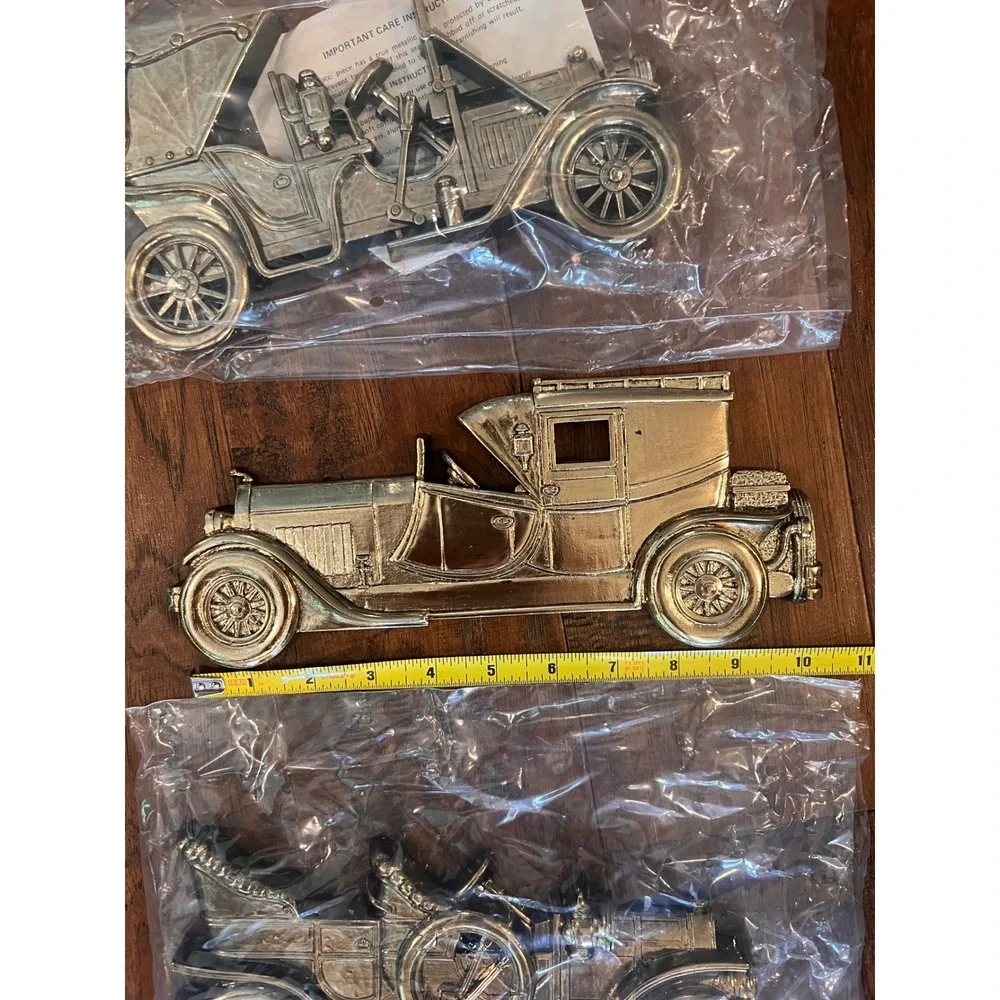 Home Interiors Gifts Vintage Gold Antique Car‎ Wall Plaques Set of 3 Homco 8721